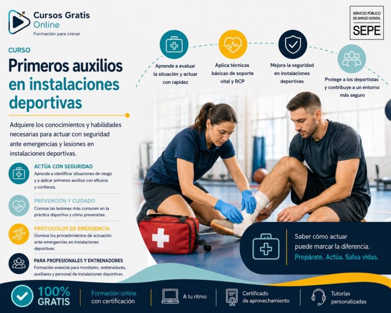 Primeros auxilios en instalaciones deportivas