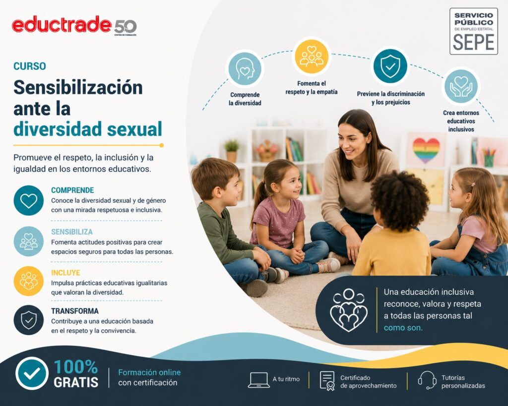 curso gratis online de Sensibilización ante la diversidad sexual CTRI0018 sector educación eductrade