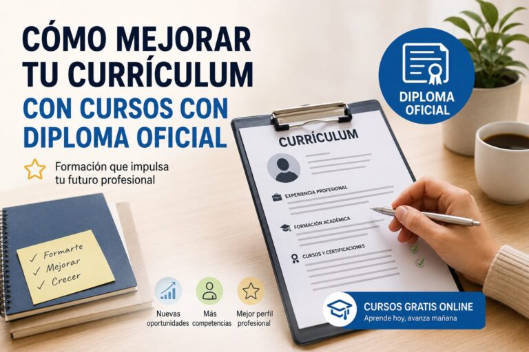 Cómo mejorar tu currículum con cursos con diploma oficial