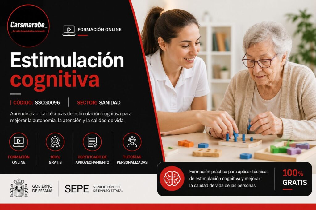 Cursos gratis online de Estimulación cognitiva SSCG0096 sector SANIDAD carsmarobe