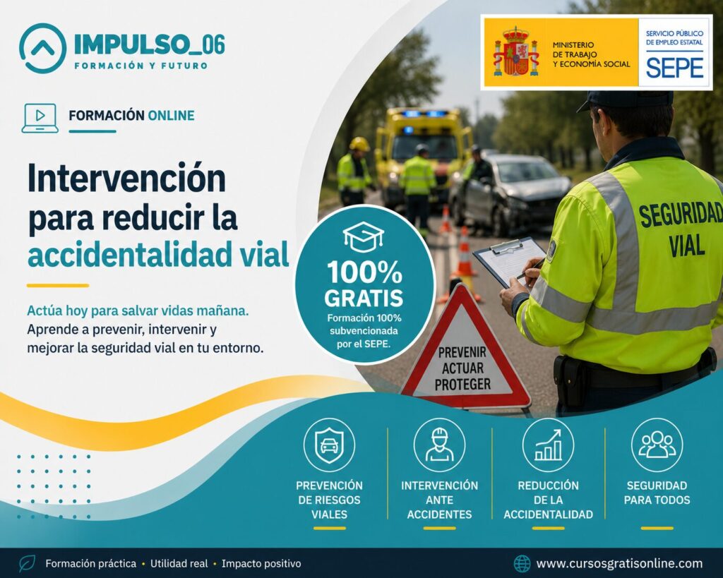 Cursos gratis online de Intervención para reducir la accidentalidad vial SSCE0005 Sector Hosteleria y Turismo