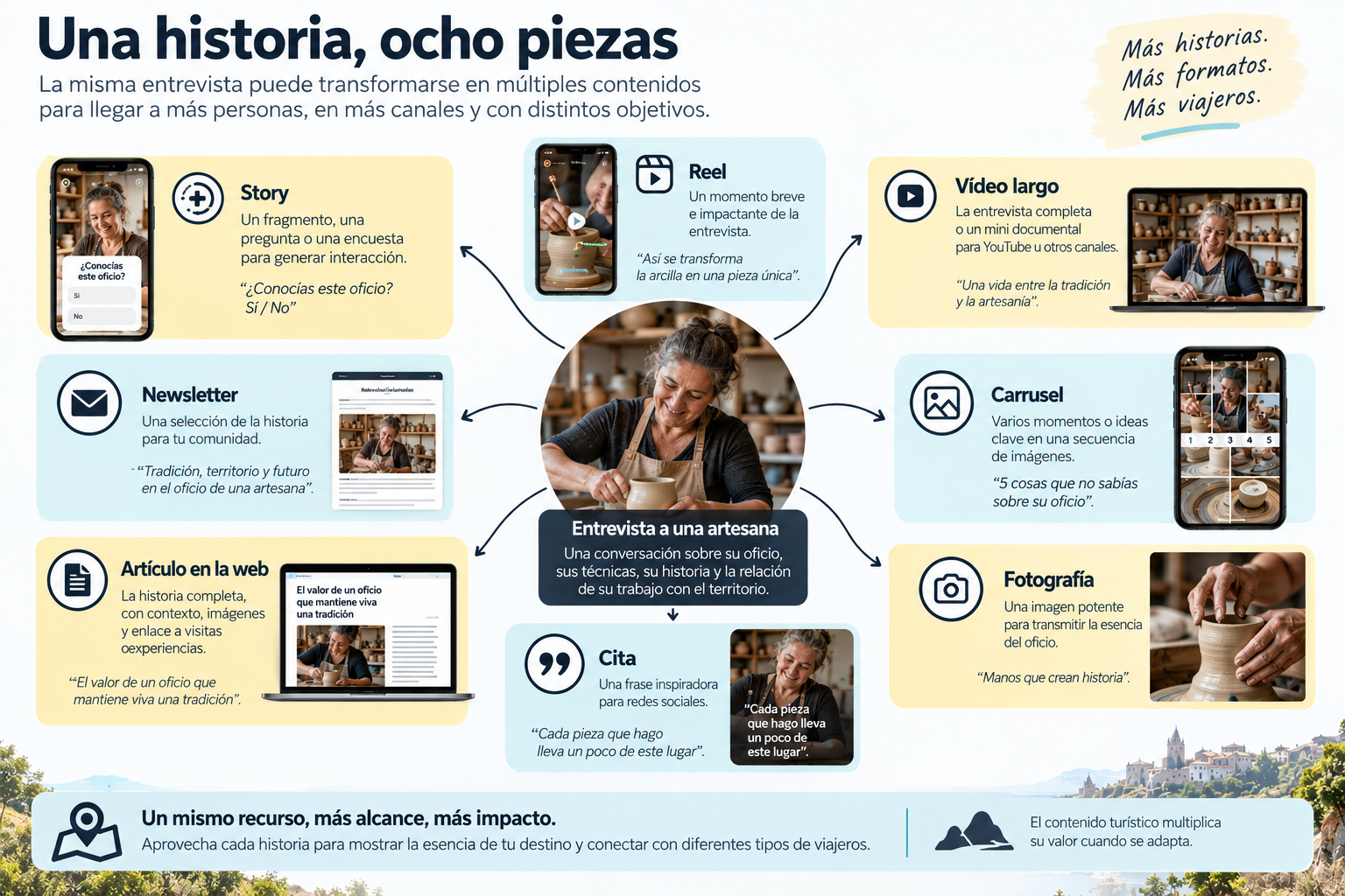 Microdiagrama una historia ocho piezas a partir de una entrevista a una artesana
